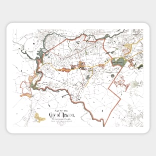 1894 Map of the City of Newton Massachusetts and Bordering Towns Magnet